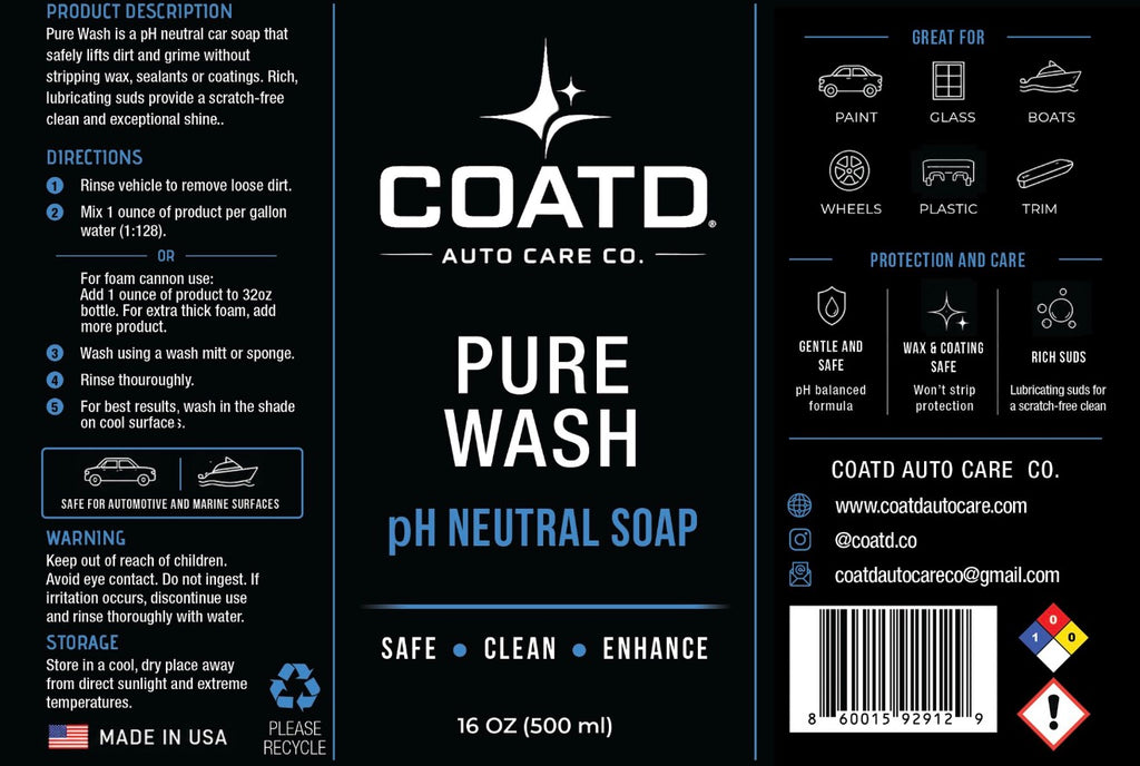Pure Wash pH Neutral Soap 16oz