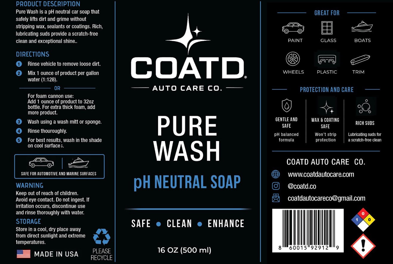 Pure Wash pH Neutral Soap 16oz