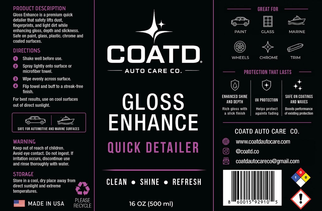 Gloss Enhance Quick Detailer 16oz