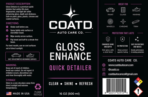 Gloss Enhance Quick Detailer 16oz