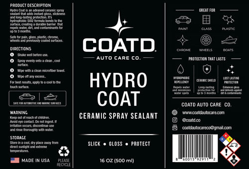 Hydro Coat Ceramic Spray Sealant 16oz