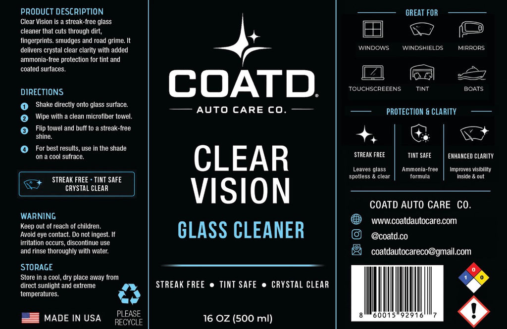 Clear Vision Glass Cleaner 16oz